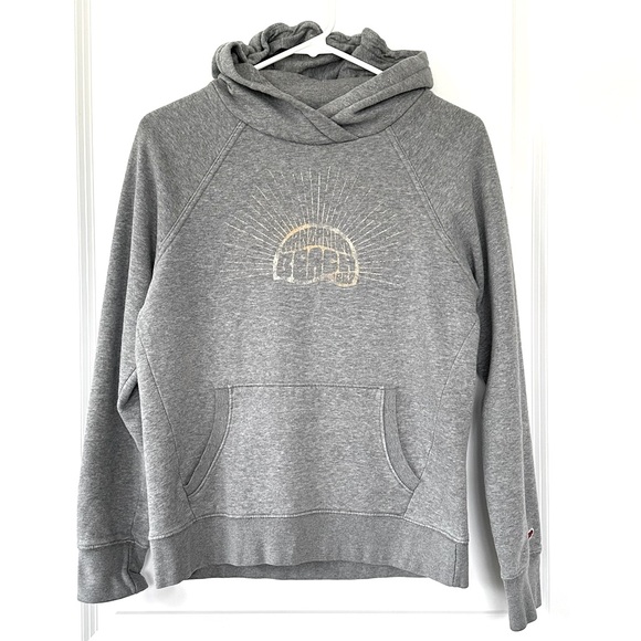 League Tops - Gray Hooded Graphic Sweatshirt